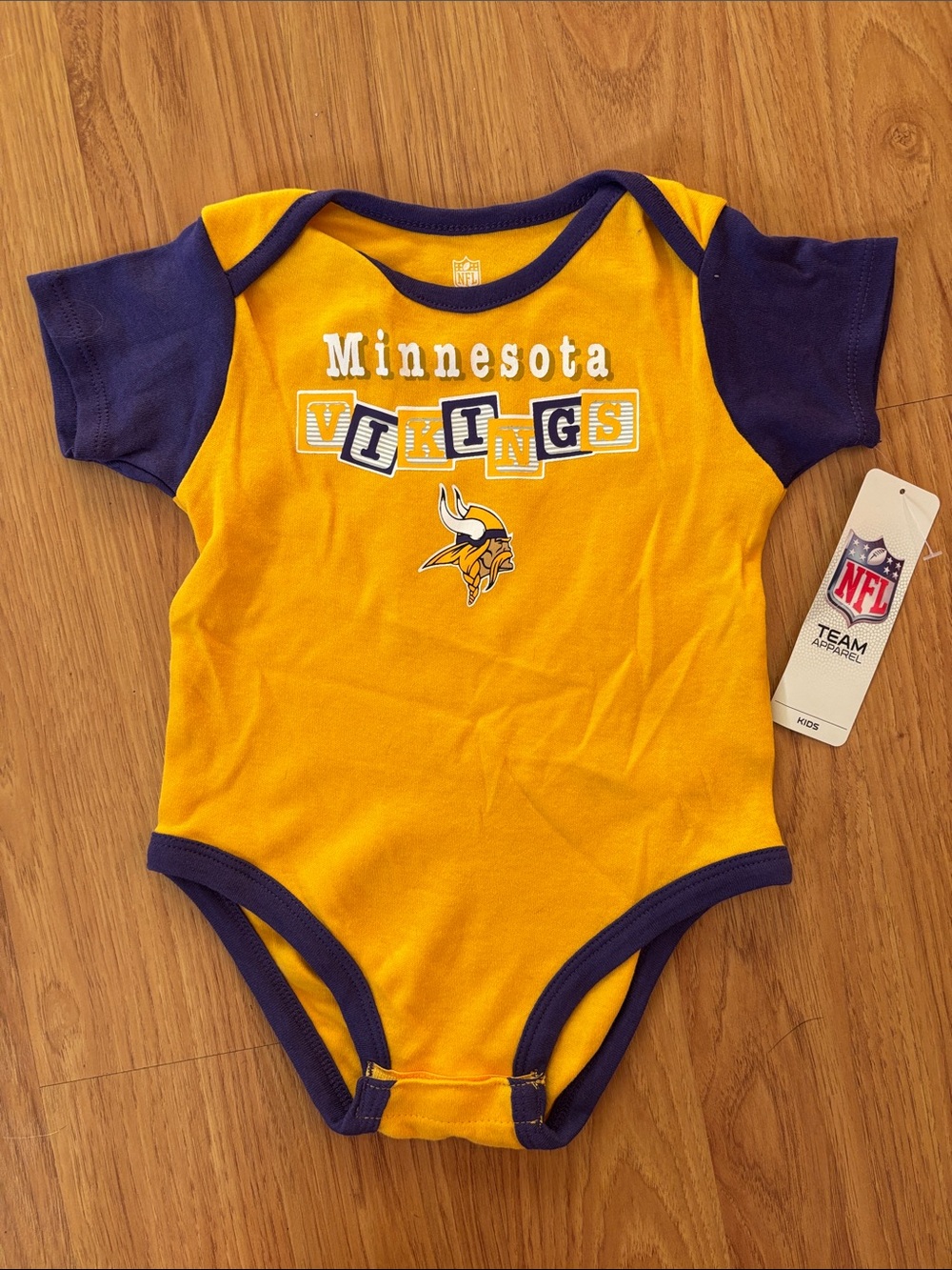 NFL Minnesota Vikings Gold and Purple Infant One-Piece Bodysuit